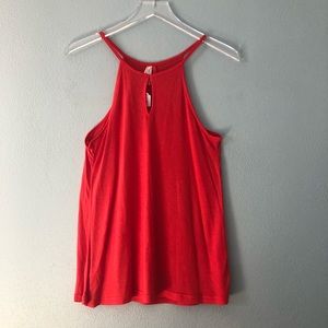 🌸 Boutique | fire engine red tank with keyhole
